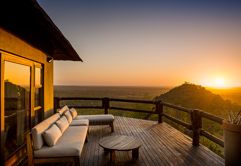 Deck views of the suites at Ulusaba Rock Lodge - Most visited safari lodges 