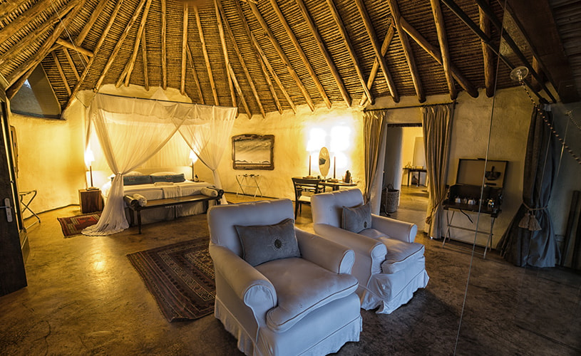 A family-friendly safari is possible in the spacious two-bedroom Sambu Suite at Ol Donyo Lodge