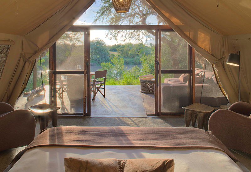 Tented suite at grumeti serengeti tented camp - a top 10 luxury lodge in Africa