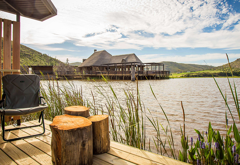 Views of the river from the guest area of Botlierskop Game Reserve