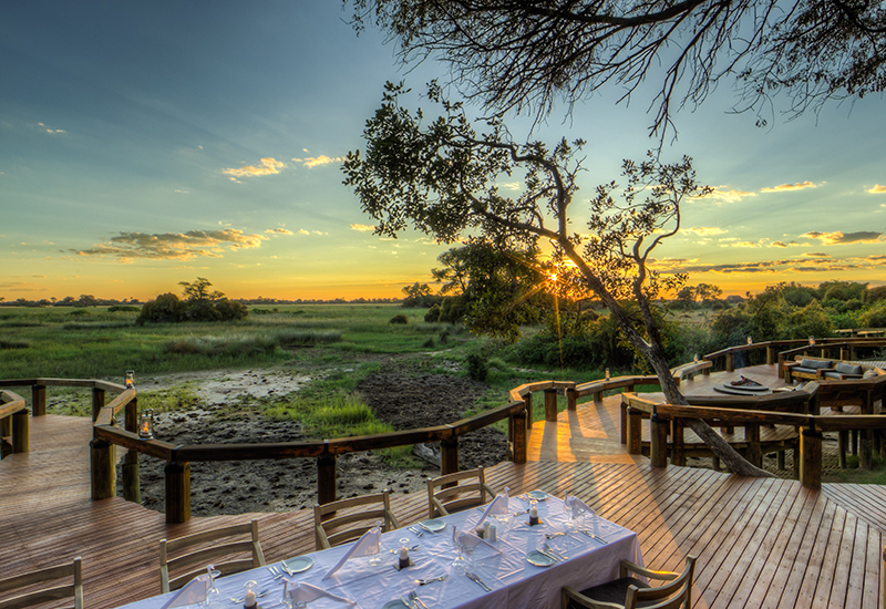 Viewing deck at Camp Okavango - Best Okavango Delta Lodges 