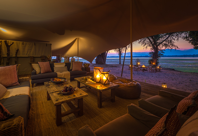 Main Area at Little Ruckomechi Camp, Mana Pools 