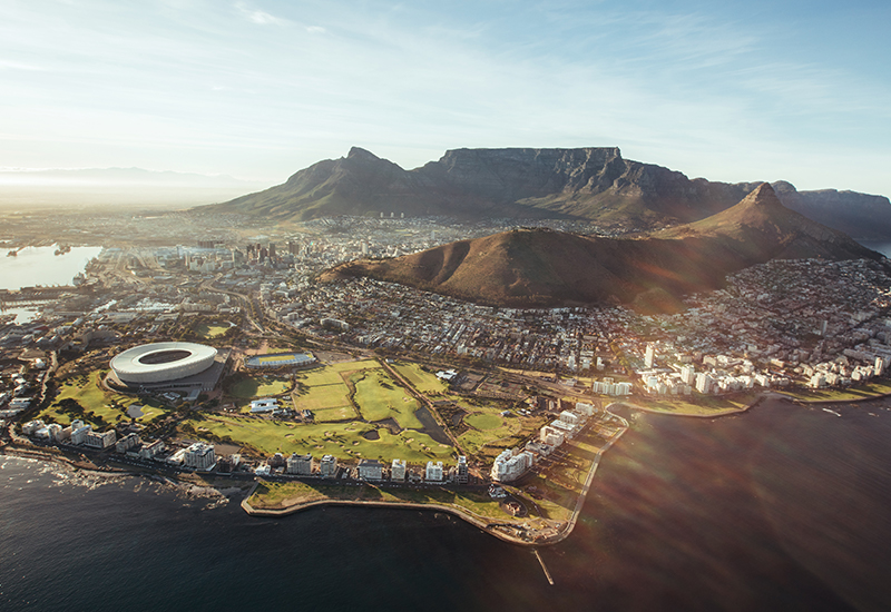 Aerial view of Cape Town