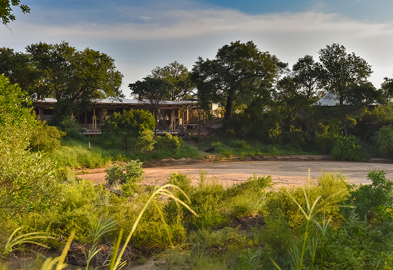 Front view of Saseka Tented Camp 