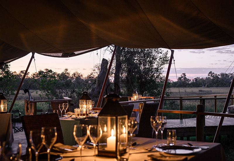 Dining area at Stanley's Camp