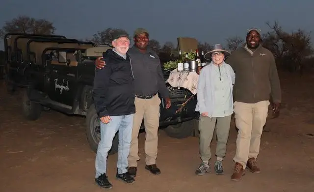 American guests who stayed in Saseka Tented Camp in the ThorrnyBush, part of the Greater Kruger Park