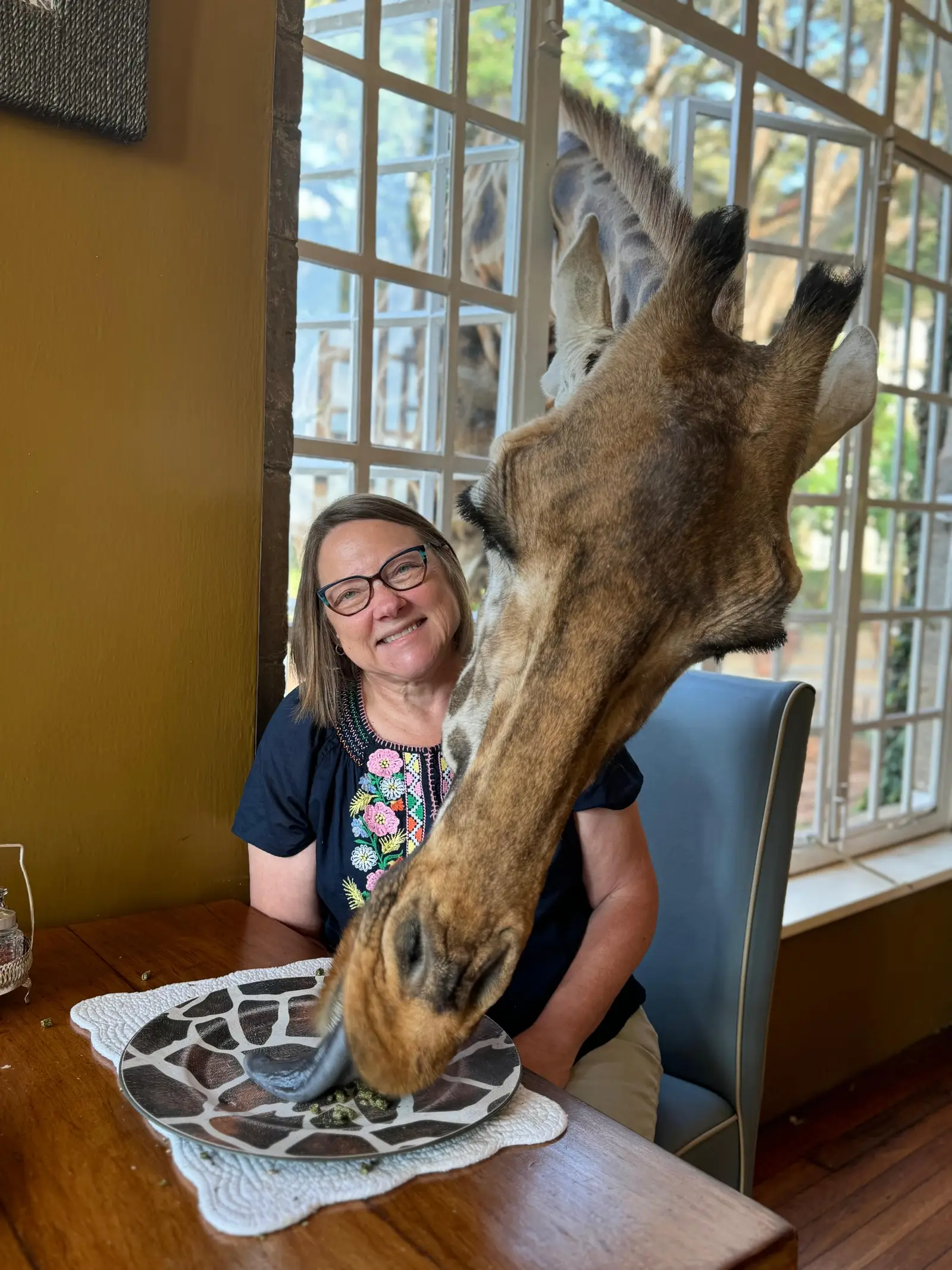 One of our American guests who experienced the charm of Giraffe Manor in Nairobi and the wilderness of Governors' Camp in the Maasai Mara