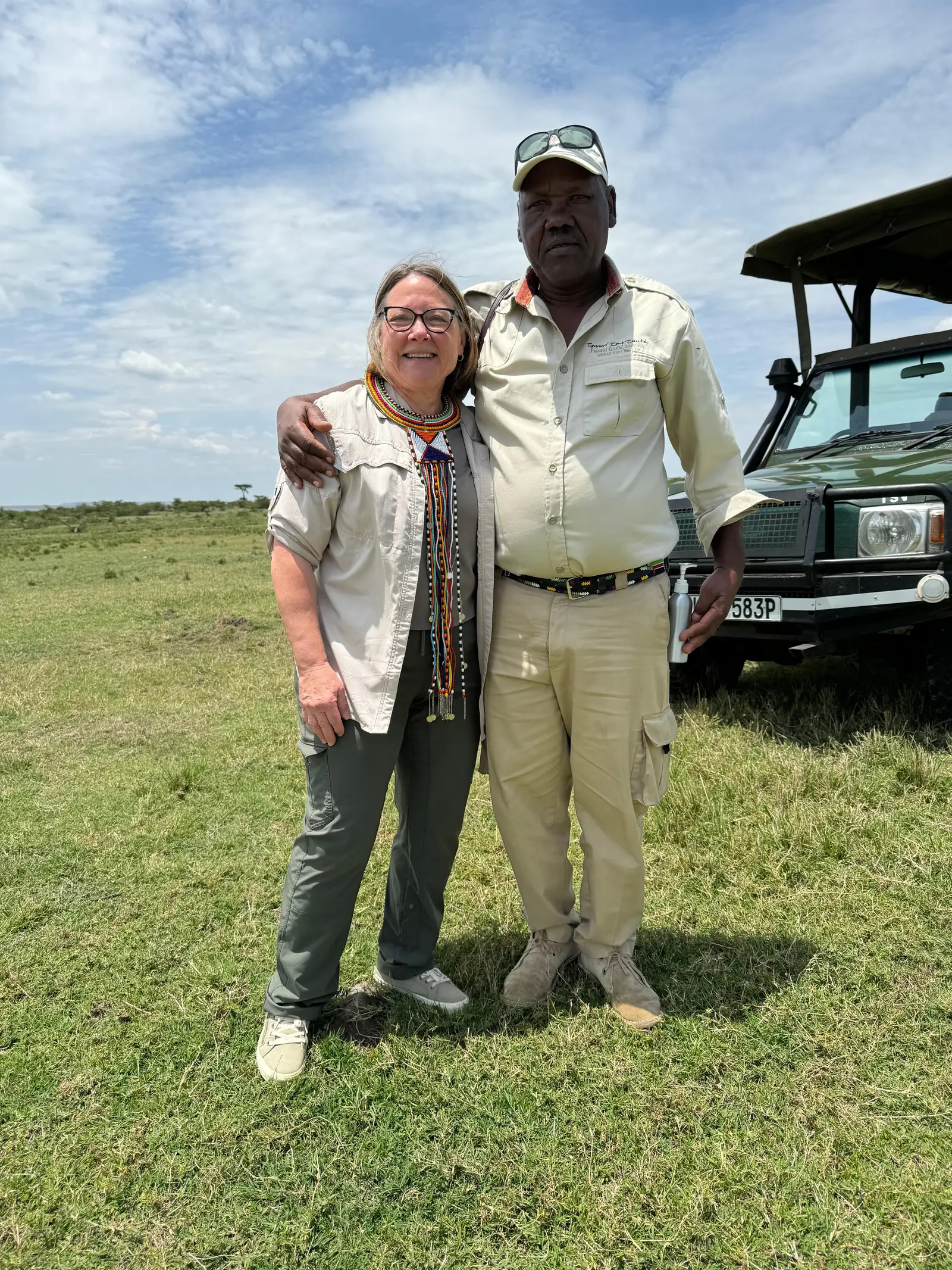 One of our American guests who experienced the charm of Giraffe Manor in Nairobi and the wilderness of Governors' Camp in the Maasai Mara