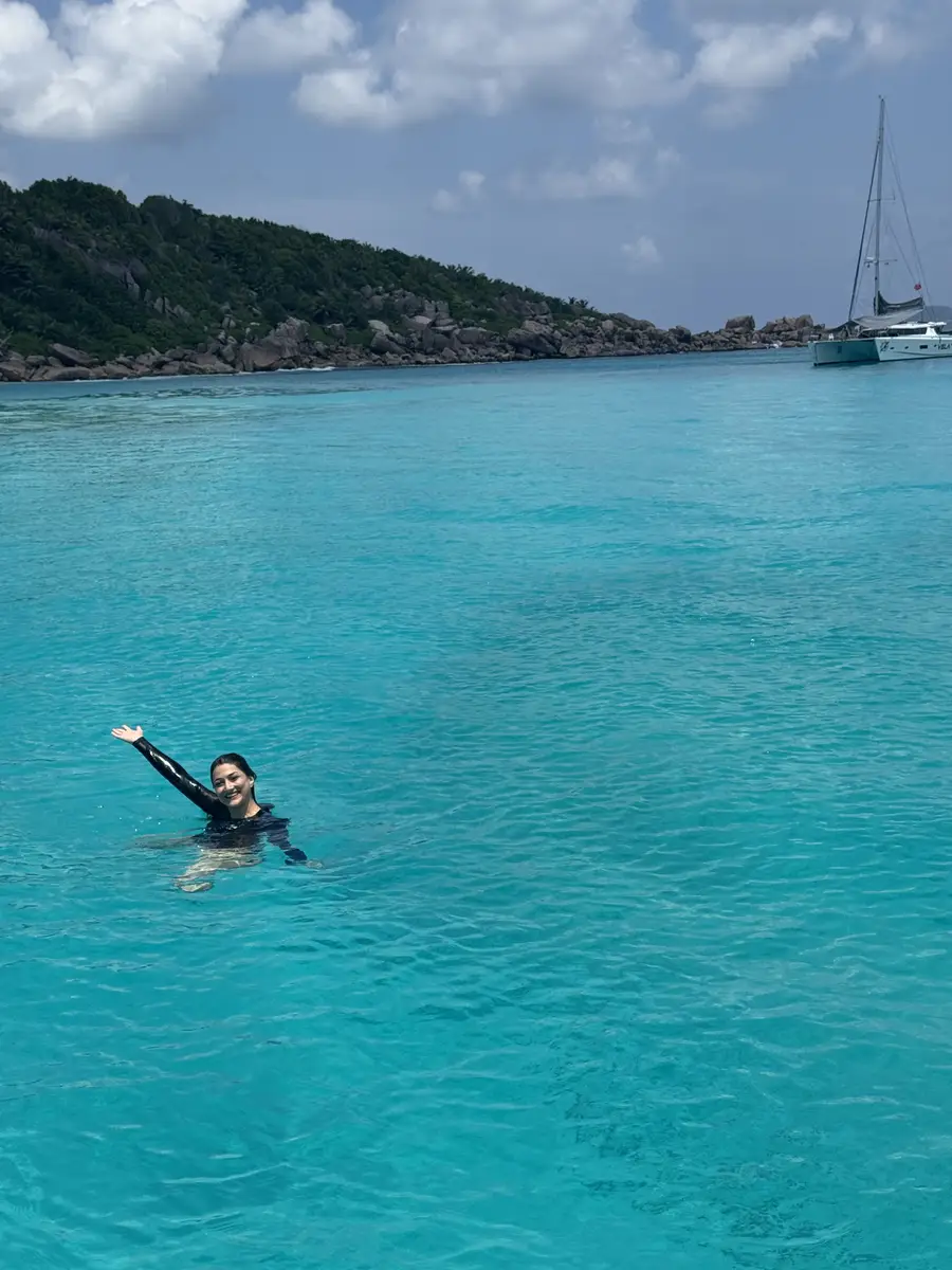 Our CEO at SAFARI.COM and his wife visited La Digue to test their service. They arrived by helicopter, cycled around the island daily, toured all the beaches by private boat, and enjoyed close-up encounters with tortoises.