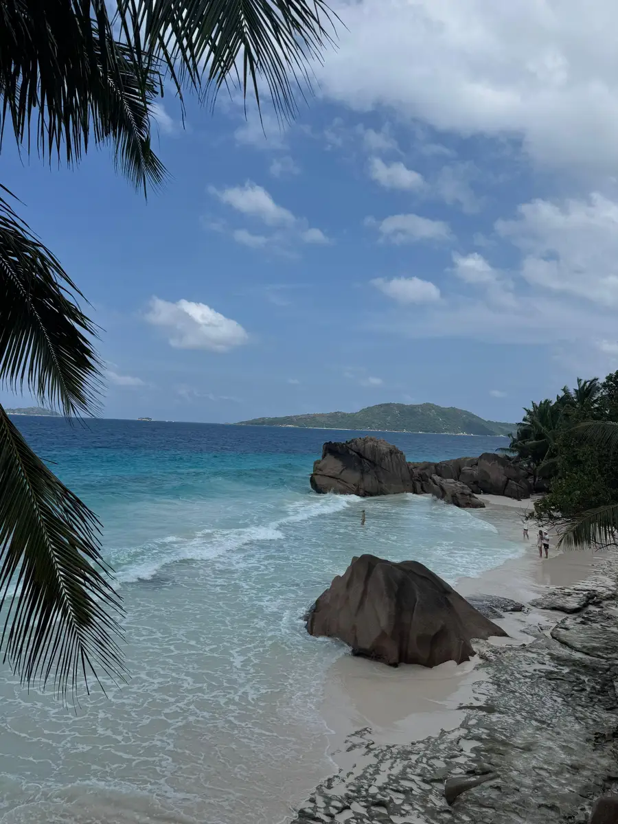 Our CEO at SAFARI.COM and his wife visited La Digue to test their service. They arrived by helicopter, cycled around the island daily, toured all the beaches by private boat, and enjoyed close-up encounters with tortoises.