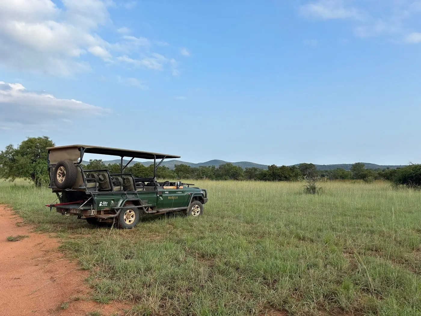 Our guests from GB, on their very first Mabula safari, enjoyed a memorable stay—complete with cheeky monkeys, a lovely lodge, and exciting wildlife encounters from lions to sleepy giraffes!